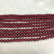 Load image into Gallery viewer, 3.5mm Natural Almandine Red Garnet High-quality Small Bead Strands
