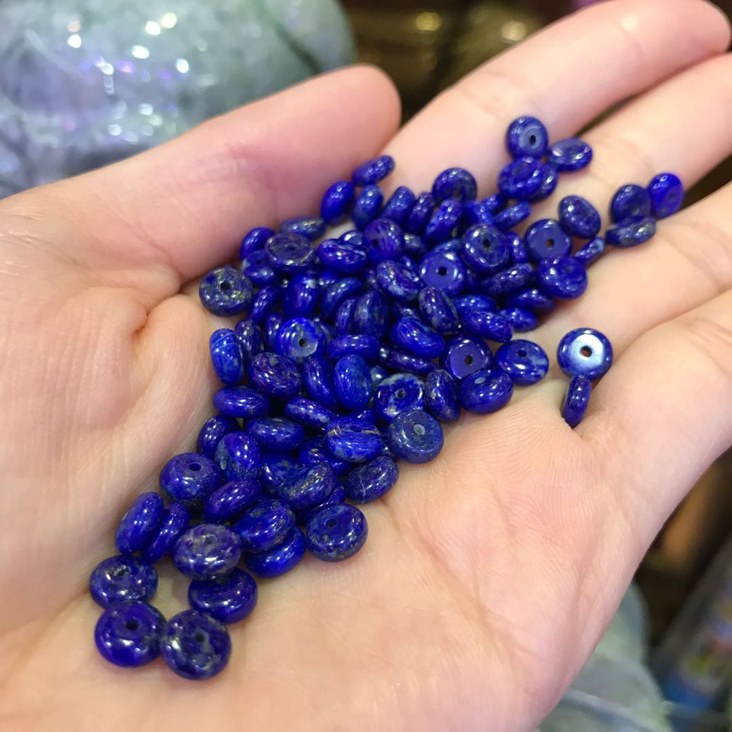 3x6mm Natural Lapis Lazuli Disc Spacers for DIY Jewelry Project