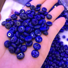 Load image into Gallery viewer, 4x8mm Natural Lapis Lazuli Disc Spacers for DIY Jewelry Project
