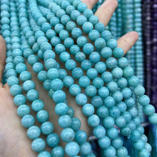 Load image into Gallery viewer, 8mm Natural Old Mine Amazonite Bead Strands DIY Jewelry Project
