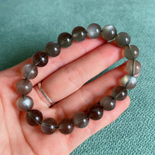 Load image into Gallery viewer, 10.2mm Top-quality Gray Moonstone Bracelet | Cancer Libra Scorpio Horosope Lucky Stone
