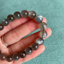 Load image into Gallery viewer, 10.2mm Top-quality Gray Moonstone Bracelet | Cancer Libra Scorpio Horosope Lucky Stone
