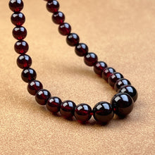 Load image into Gallery viewer, High-quality Protection Red Garnet Graduated Beaded Necklace | Root Chakra Healing Stone Jewelry
