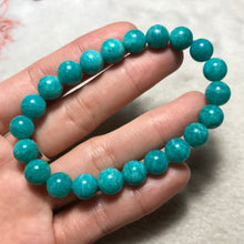 Load image into Gallery viewer, 8.5mm High-quality Amazonite Bracelet Throat Chakra Natural Healing Stone
