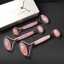 Load image into Gallery viewer, Genuine Rose Quartz Facial Massage Roller | High-quality Crystal Natural Health Product

