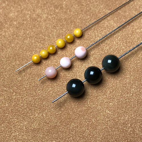 Beaded Needles with Hocks One Set of 0.4mm 0.6mm 0.8mm DIY Jewelry Tool