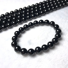 Load image into Gallery viewer, 8mm - 10mm Top-grade Natural Black Tourmaline Round Bead Strands DIY Jewelry Project
