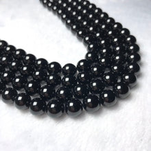 Load image into Gallery viewer, 8mm - 10mm Top-grade Natural Black Tourmaline Round Bead Strands DIY Jewelry Project
