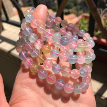 Load image into Gallery viewer, Best Color Natural Morganite Bracelet 8mm Beads Reiki Healing Crystal Heart Throat Chakra
