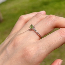 Load image into Gallery viewer, Top Quality Peridot Sterling Silver Ring with Four Prongs Setting | Handmade Healing Gemstone Fashion Jewelry
