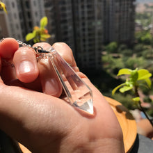 Load image into Gallery viewer, Handmade Beautiful Faceted Clear Quartz Pendulum | Crown Chakra Healing | Pendants Necklace
