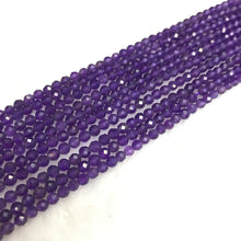 Load image into Gallery viewer, 3mm Best-quality in Strands Natural Amethyst Faceted Bead Jewelry Findings Supplies
