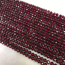 Load image into Gallery viewer, 4mm High Quality Almandine Red Garnet Faceted Bead Strands DIY Jewelry Project
