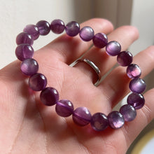 Load image into Gallery viewer, 9.3mm High-quality Lavender Purple Lepidolite Bracelet Rare Healing Crystal from Brazil | Crown Third Eye Chakra Reiki Healing
