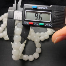 Load image into Gallery viewer, 10x 9mm White Nehprite Hetian Jade Beaded Bracelets for DIY Jewelry Project
