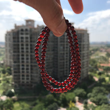 Load image into Gallery viewer, 3-Wraps Orange-red Spessartine Garnet Bracelet | Handmade with Natural Crystal Garnet | Sacral Chakra
