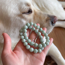 Load image into Gallery viewer, Natural Jadeite Healing Stone Elastic Bracelet | 10.3mm Jade Beads Jewelry Handmade by Karen | 4th Heart Chakra Lower Blood Pressure
