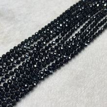 Load image into Gallery viewer, Top Grade 4mm Natural Black Tourmaline Faceted Round Bead Strands for DIY Jewelry Project
