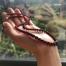 Load image into Gallery viewer, High-quality Protection Red Garnet Graduated Beaded Necklace | Root Chakra Healing Stone Jewelry
