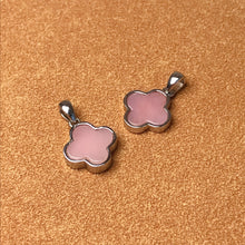 Load image into Gallery viewer, Best Color Solid Pink Opal Pendant Necklace| Hand-cut Four Leaf Clover Lucky Pendant with Sterling Silver
