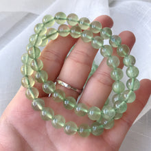 Load image into Gallery viewer, Stone of Hope Best Green Color Prehnite Bracelet 8mm Natural Heart Chakra Healing Stone
