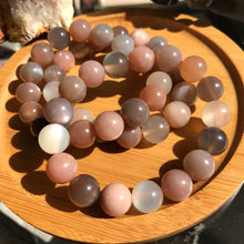 Load image into Gallery viewer, 12mm Natural Assorted Moonstone Bracelet | Birthstone of June | Best Stone for Emotions
