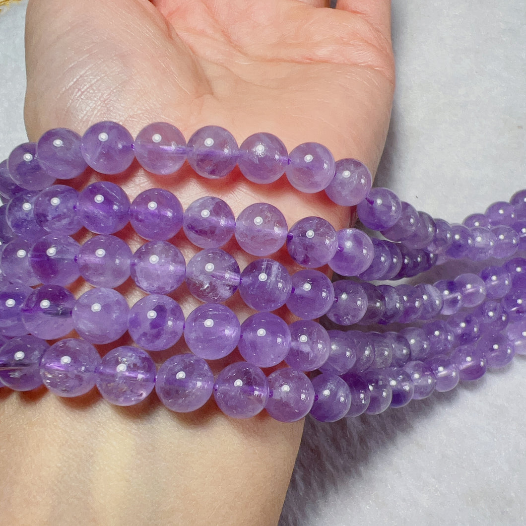 8mm Natural Natural Lavender Amethyst Bead Strands for DIY Jewelry Project
