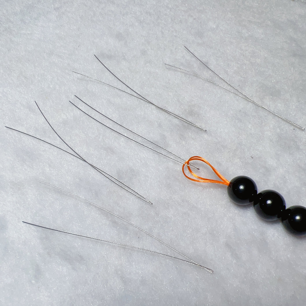 Set of 5 Beaded Needles 0.3mm Steel Wire DIY Jewelry Making Tools