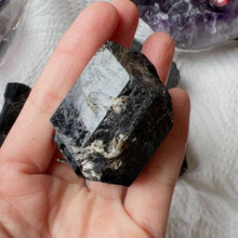 Load image into Gallery viewer, Top Grade Black Tourmaline Twins Raw Stone Perfect Formation 102.8g | Reiki Healing Protection Crystals
