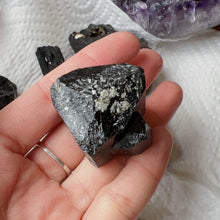 Load image into Gallery viewer, Top Grade Black Tourmaline Twins Raw Stone Perfect Formation 57g | Reiki Healing Protection Crystals

