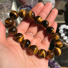 Load image into Gallery viewer, 14mm Top Quality Brown Tiger Eye Bracelet | Fashion Healing Stone Jewelry for Men Women
