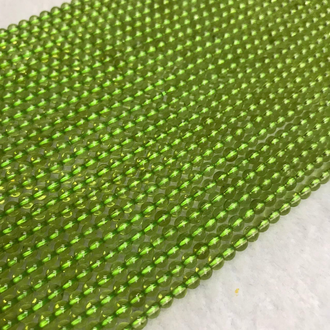 4mm Natural Top Grade Peridot Round Bead Strands DIY Jewelry Project