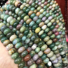 Load image into Gallery viewer, 5x8mm Natural Indian Jasper Agate Rondelle Bead Strands Jewelry Findings
