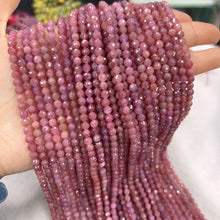 Load image into Gallery viewer, 4.5mm Natural Faceted Ruby Bead Strands for DIY Jewelry Projects
