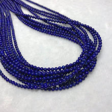 Load image into Gallery viewer, 3.2mm Small Beads Natural Lapis Lazuli Round Bead Strands DIY Jewelry Findings

