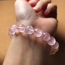 Load image into Gallery viewer, Nice Pink Mozambique Rose Quartz Beaded Bracelet 10mm | Heart Chakra Jewelry | Improve Your Love Life and Relationship
