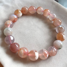 Load image into Gallery viewer, High Quality 11mm Cherry Blossom Agate Elastic Bracelet | Heart Chakra Healing Stone Jewelry
