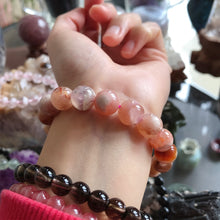 Load image into Gallery viewer, High Quality Cherry Blossom Agate Elastic Bracelet | Heart Chakra Healing Stone Jewelry
