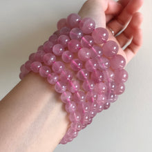 Load image into Gallery viewer, High Quality Rose Quartz Beaded Elastic Bracelet 10.8mm | Handmade Healing Crystal Heart Chakra Jewelry | Improve Your Love Life and Relationship
