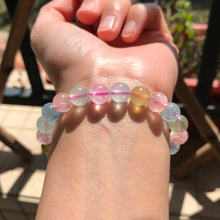 Load image into Gallery viewer, Best Color Natural Morganite Bracelet 8mm Beads Reiki Healing Crystal Heart Throat Chakra
