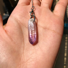 Load image into Gallery viewer, Healing Master High Quality Vera Cruz Amethyst Pendulum Necklace Handmade with 925 Sterling Silver Adjustable Fashion Jewelry Crown Chakra
