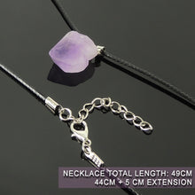 Load image into Gallery viewer, Amethyst Raw Stone Necklace Adjustable Chain Handmade Men Women Jewelry Crown Chakra Gift Item
