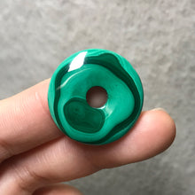 Load image into Gallery viewer, Amulet Malachite Circle Pendant Donut Shape Unique Crystal 24x4.6mm Gemstone DIY Jewelry Making Parts Supply
