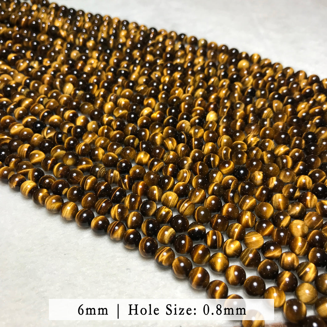 Top Grade 6-14mm Brown Tiger Eye Round Bead Strands for DIY Jewelry Project