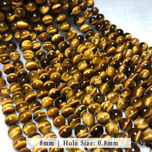 Load image into Gallery viewer, Top Grade 6-12mm Brown Tiger Eye Round Bead Strands for DIY Jewelry Project
