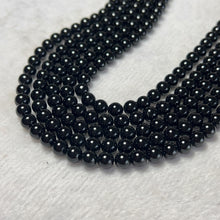 Load image into Gallery viewer, Top Grade 6mm Natural Black Tourmaline Round Bead Strands for DIY Jewelry Project
