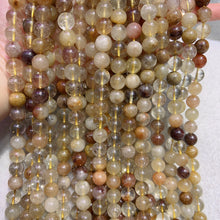 Load image into Gallery viewer, 10mm Natural Assorted Rutilated Quartz Round Beads Strands for DIY Jewelry Projects
