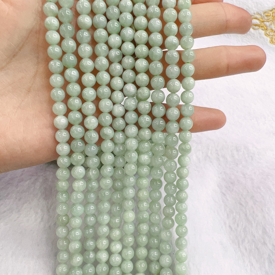 6mm Natural Jadeite Round Bead Strands DIY Jewelry Project