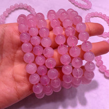 Load image into Gallery viewer, 9-9.5mm Natural Madagascar Rose Quartz Round Beaded Bracelets for DIY Jewelry Project
