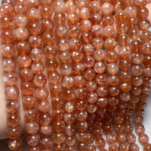 Load image into Gallery viewer, 8mm Natural Golden Sunstone Bead Strands Natural Crystal for DIY Jewelry Project
